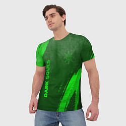 Футболка мужская Dark Souls - green gradient вертикально, цвет: 3D-принт — фото 2