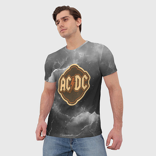 Мужская футболка ACDC ретро логотип / 3D-принт – фото 3