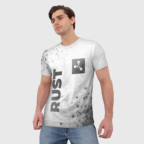 Мужская футболка Rust - white gradient вертикально / 3D-принт – фото 3