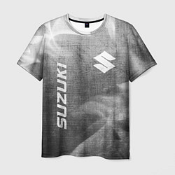 Футболка мужская Suzuki - grey gradient вертикально, цвет: 3D-принт