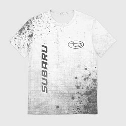 Футболка мужская Subaru - white gradient вертикально, цвет: 3D-принт