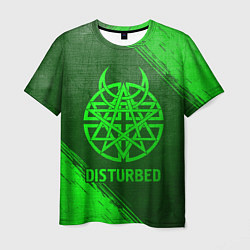 Футболка мужская Disturbed - green gradient, цвет: 3D-принт