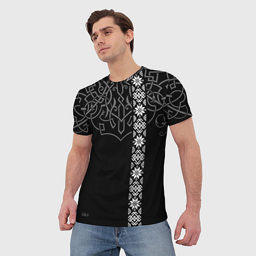 Мужская футболка Славянские символы традиции народа / 3D-принт – фото 3