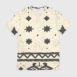 Футболка мужская Африканские примитивные узоры, цвет: 3D-принт