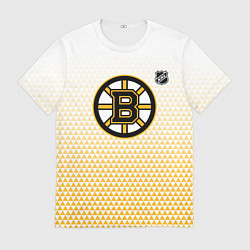 Футболка мужская Бостон Брюинз - светлый градиент, цвет: 3D-принт