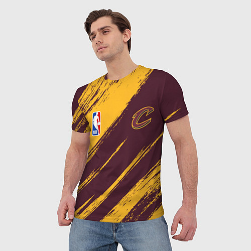Мужская футболка Кливленд Кавальерс - команда НБА / 3D-принт – фото 3