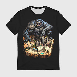 Футболка мужская Древнее чудовище цитадели - Герои Меча и Магии 3, цвет: 3D-принт