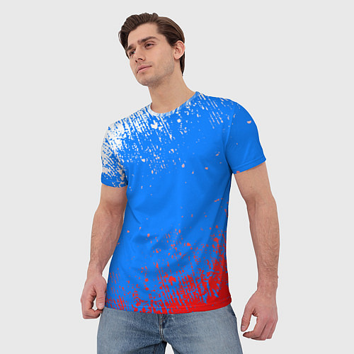 Мужская футболка Патриот - флаг / 3D-принт – фото 3