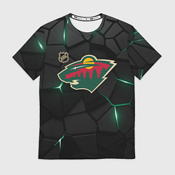 Футболка мужская Миннесота Уайлд - плиты с подсветкой, цвет: 3D-принт