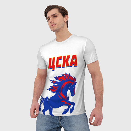 Мужская футболка ФК ЦСКА навсегда / 3D-принт – фото 3