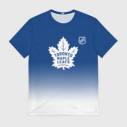 Футболка мужская Торонто Мейпл Лифс - синий градиент, цвет: 3D-принт