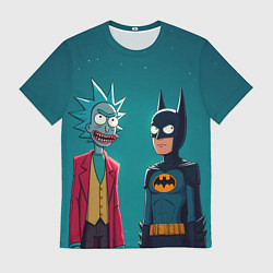 Футболка мужская Рик в образе Джокера и Бэтмен, цвет: 3D-принт