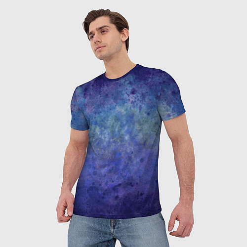 Мужская футболка Абстракция - blue tunnel / 3D-принт – фото 3