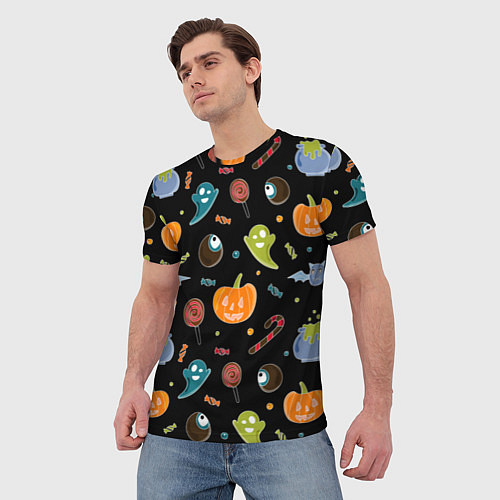 Мужская футболка Halloween black / 3D-принт – фото 3