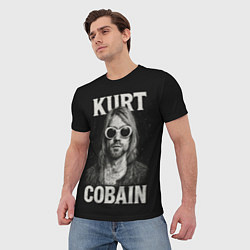 Футболка мужская Курт Кобейн - гранж-арт, цвет: 3D-принт — фото 2