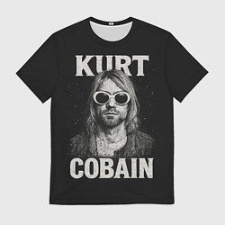 Футболка мужская Курт Кобейн - гранж-арт, цвет: 3D-принт