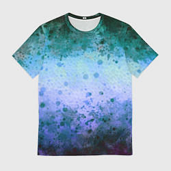 Футболка мужская Абстракция - blue-green acid, цвет: 3D-принт