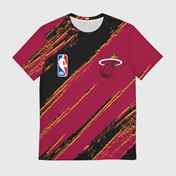 Футболка мужская Майами Хит - цвета команды, цвет: 3D-принт