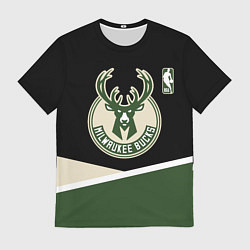 Футболка мужская Милуоки Бакс - линии, цвет: 3D-принт