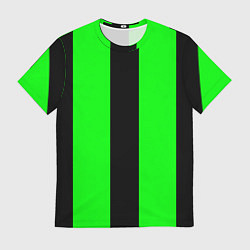 Футболка мужская Color green black line, цвет: 3D-принт