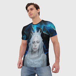 Футболка мужская Леди Гага стиль снежной королевы, цвет: 3D-принт — фото 2