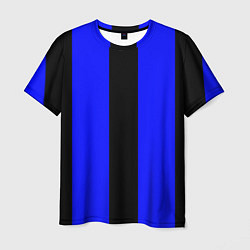 Футболка мужская Color blue black stripes, цвет: 3D-принт