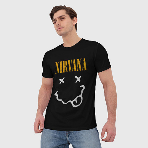 Мужская футболка Nirvana rock music / 3D-принт – фото 3