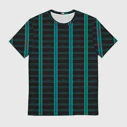 Футболка мужская Color blue dark stripe, цвет: 3D-принт