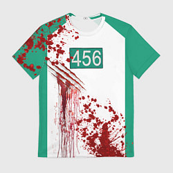 Футболка мужская Кровавая форма игрока 456 из игры в кальмара, цвет: 3D-принт
