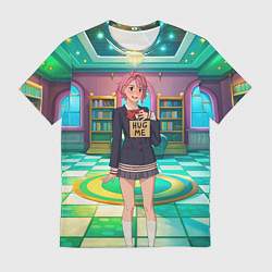 Футболка мужская Дандадан Сиратори Айра хочет обнимашек, цвет: 3D-принт