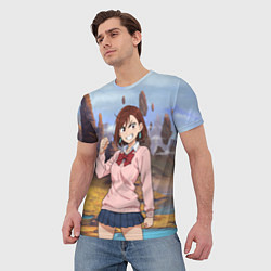 Футболка мужская Сиратори Айра злая - Дандадан, цвет: 3D-принт — фото 2