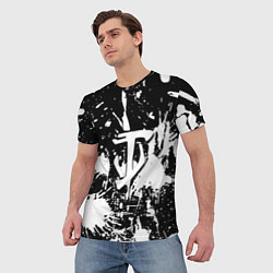 Футболка мужская Doom белые краски, цвет: 3D-принт — фото 2