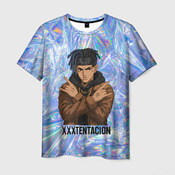 Футболка мужская XXXTentacion - скрещенные руки, цвет: 3D-принт