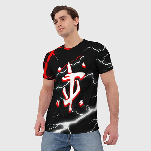Мужская футболка Doom шторм текстура / 3D-принт – фото 3