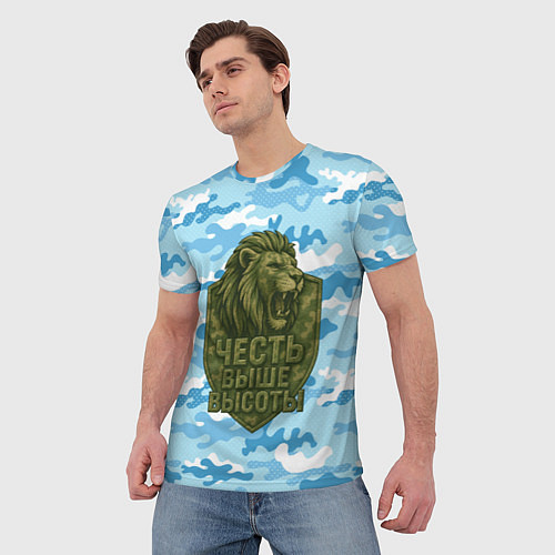 Мужская футболка Честь выше высоты ВДВ / 3D-принт – фото 3
