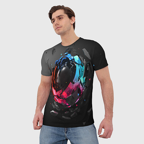 Мужская футболка Abstract graphics / 3D-принт – фото 3