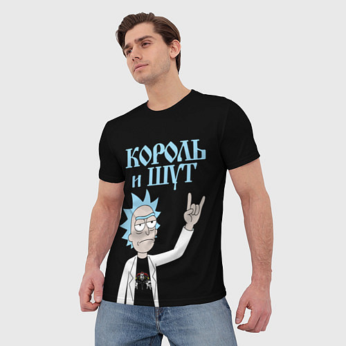 Мужская футболка Король и Шут и Рик Санчес из Рик и Морти / 3D-принт – фото 3