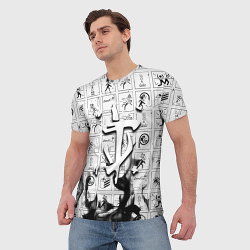 Мужская футболка Doom x portal fire / 3D-принт – фото 3