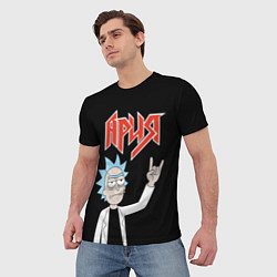 Футболка мужская Ария и Рик Санчес из Рик и Морти, цвет: 3D-принт — фото 2