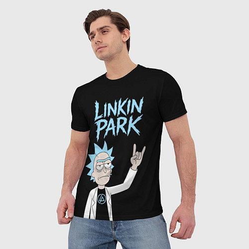 Мужская футболка Linkin Park и Рик рокер двухсторонняя / 3D-принт – фото 3