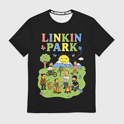 Футболка мужская Linkin Park, мультяшный стиль, цвет: 3D-принт