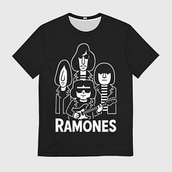 Футболка мужская Ramones, силуэты, цвет: 3D-принт