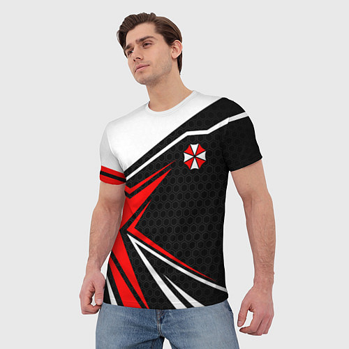 Мужская футболка Umbrella - red uniform / 3D-принт – фото 3