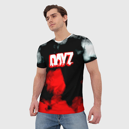 Мужская футболка Dayz дым текстура / 3D-принт – фото 3