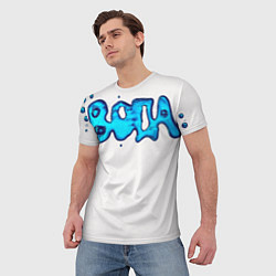 Футболка мужская Вода мерч логотип надпись, цвет: 3D-принт — фото 2