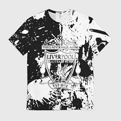 Футболка мужская Liverpool краски текстура, цвет: 3D-принт