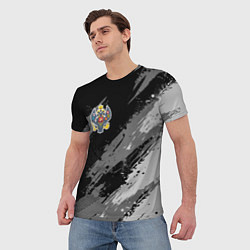 Футболка мужская Российская империя - монохромный, цвет: 3D-принт — фото 2