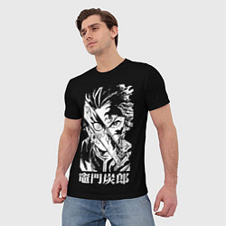 Футболка мужская Клинок рассекающий демонов - slayer, цвет: 3D-принт — фото 2