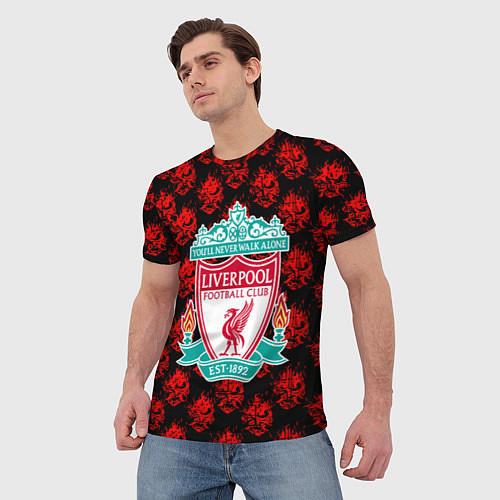 Мужская футболка Liverpool samurai / 3D-принт – фото 3