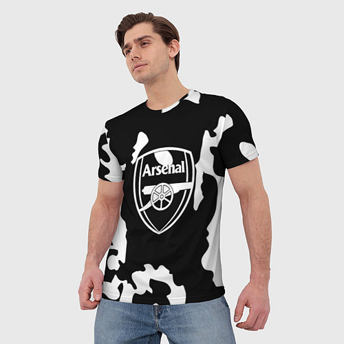 Мужская футболка Арсенал камуфляжные краски / 3D-принт – фото 3